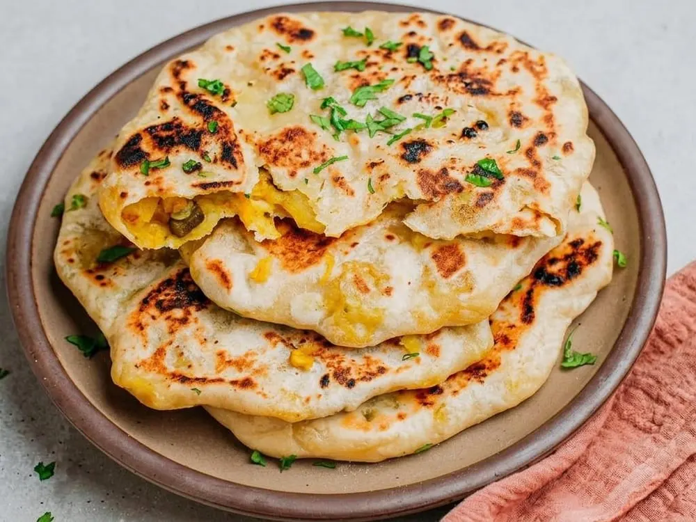 Aloo Naan — Breads at Clifton Indian Restaurant and Bar, Cincinnati, OH